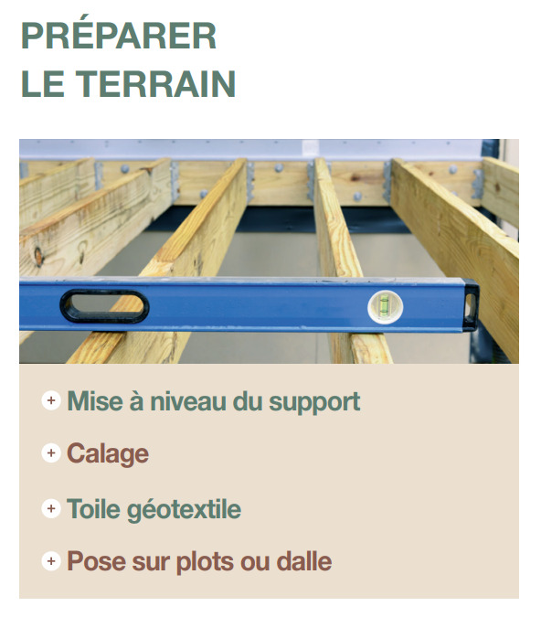 préparer le terrain pour poser une terrasse en bois