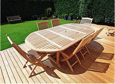 Lame de terrasse Taran en bois exotique mukunlungu L.250 x l.14,5 cm