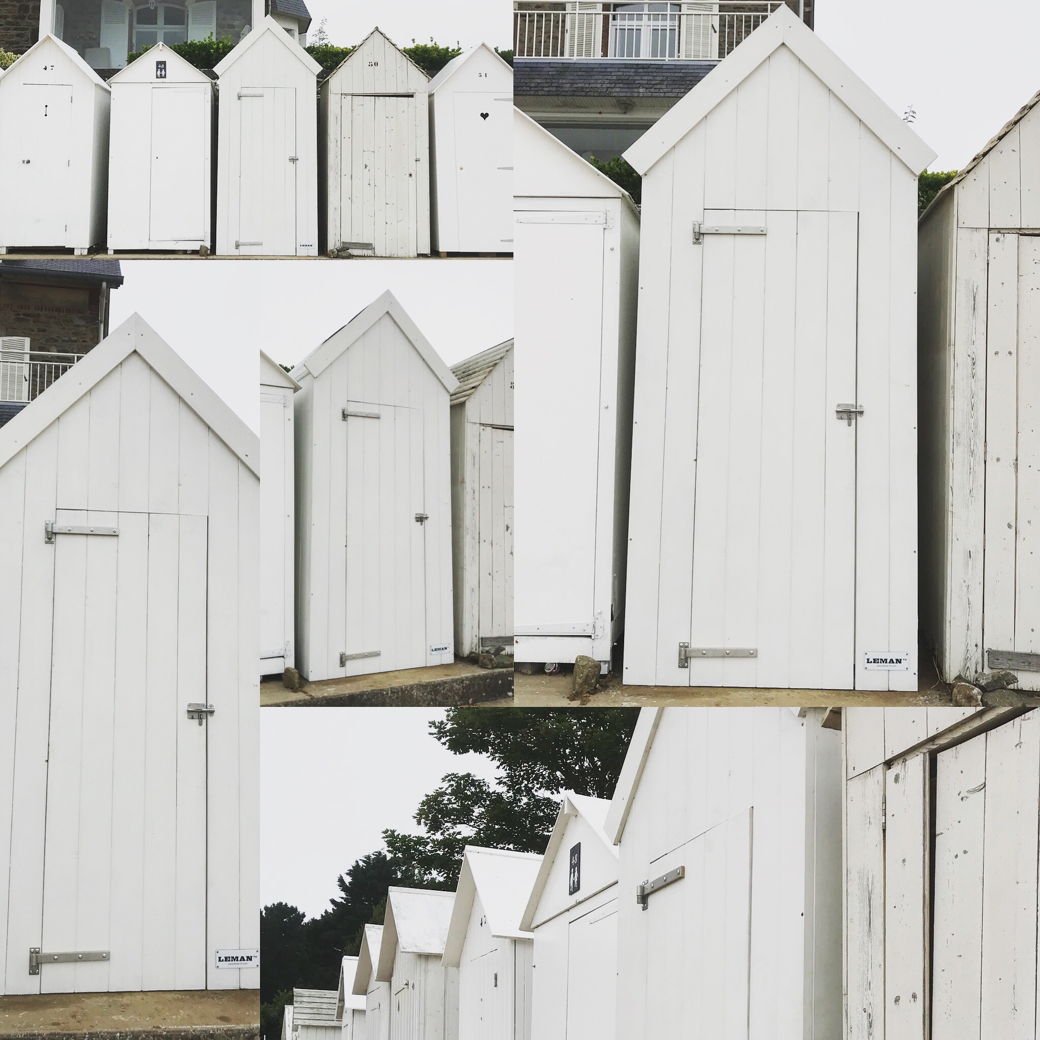 cabine de plage blanche