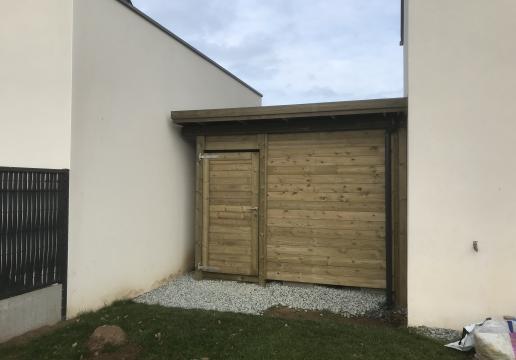 Carport Collstrop adossé installé par Breizh LEMAN - Région Bretagne ( 22 )