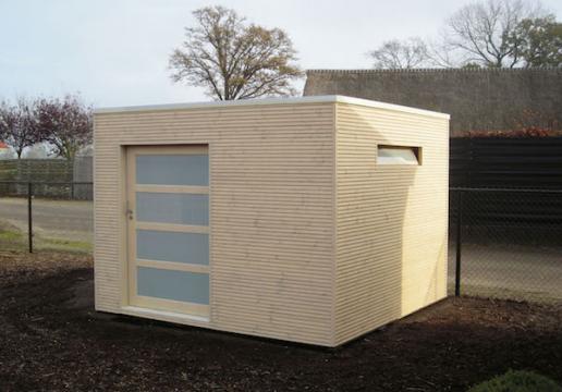 Abri de jardin cubique épicéa - Porte coulissante-