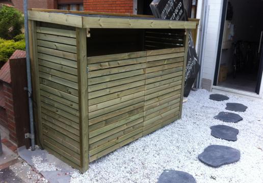 cache poubelles bois sur mesure LEMAN à LILLE (59)