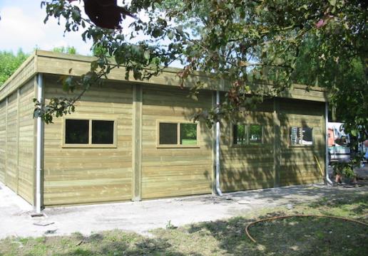 Carport BOIS LEMAN SUR MESURE transformé en Garage - Région BOULOGNE SUR MER ( 62 )