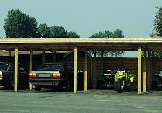 Carport bois Collstrop 4 voitures région Boulogne sur Mer ( 62 )