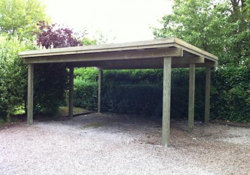 Carport Collstrop indépendant en bois monté parLEMAN - LA BASSEE ( 59 )