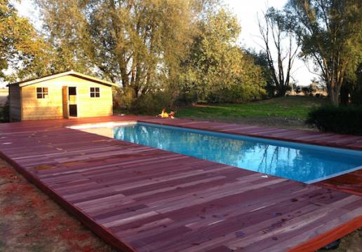 Terrasse en bois PADOUK après la pose - linselles 59